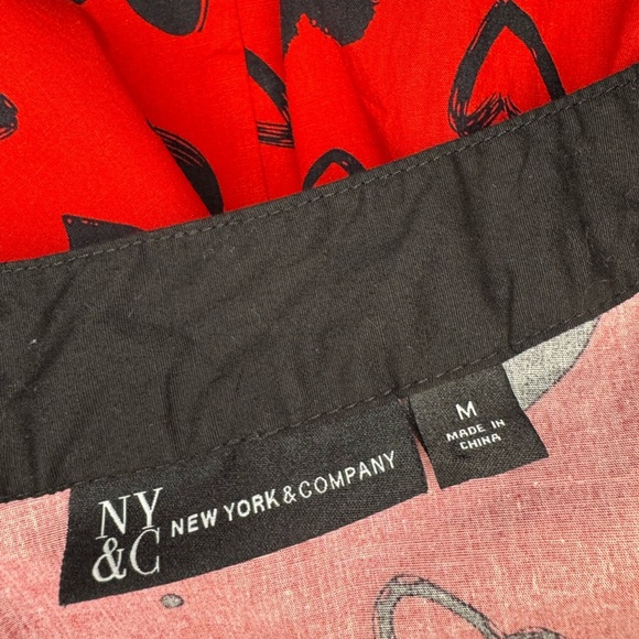Valentines New York & Company Hearts Dress Size Medium Red & Black.  #316 - Picture 12 of 13